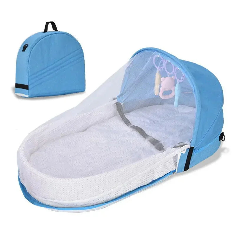 Cuna Portátil Plegable para Bebé con Mosquitera