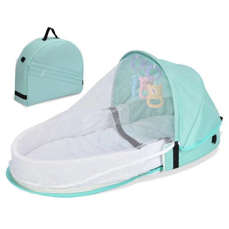 Cuna Portátil Plegable para Bebé con Mosquitera