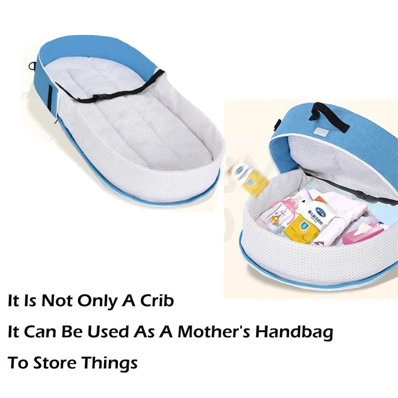 Cuna Portátil Plegable para Bebé con Mosquitera