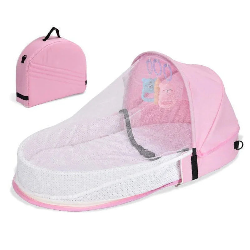 Cuna Portátil Plegable para Bebé con Mosquitera