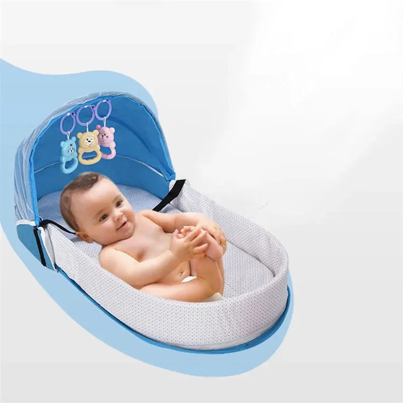 Cuna Portátil Plegable para Bebé con Mosquitera